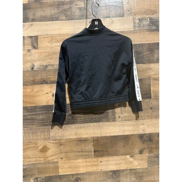 Nike- Black- Zip Up Crop Jacket- Size M Women - Picture 3 of 6